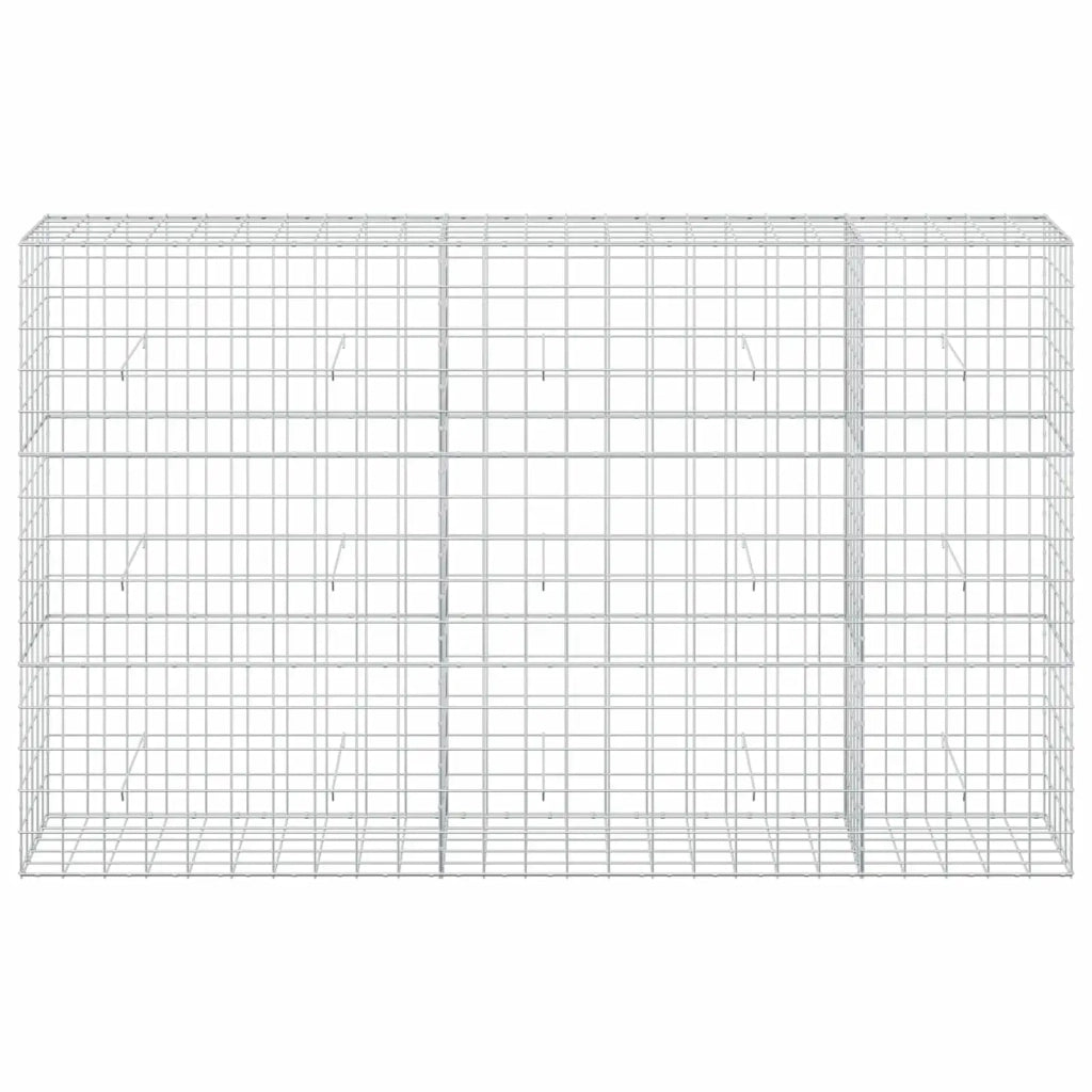 Gabione con Filo da 5 mm e Rete da 10x10 cm 250x50x150 cm 3465239