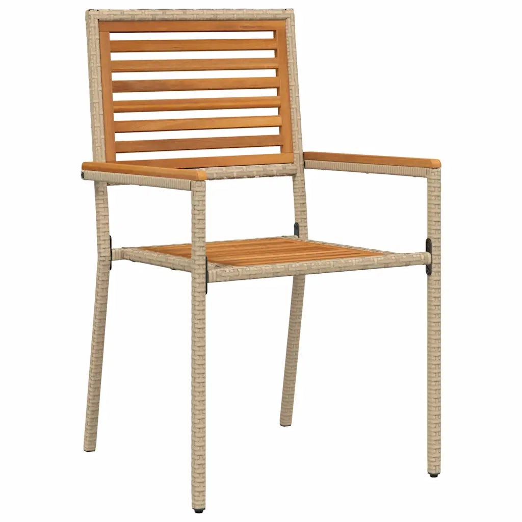 Sedie impilabili da giardino 4 pcs Marrone e Beige 3403060