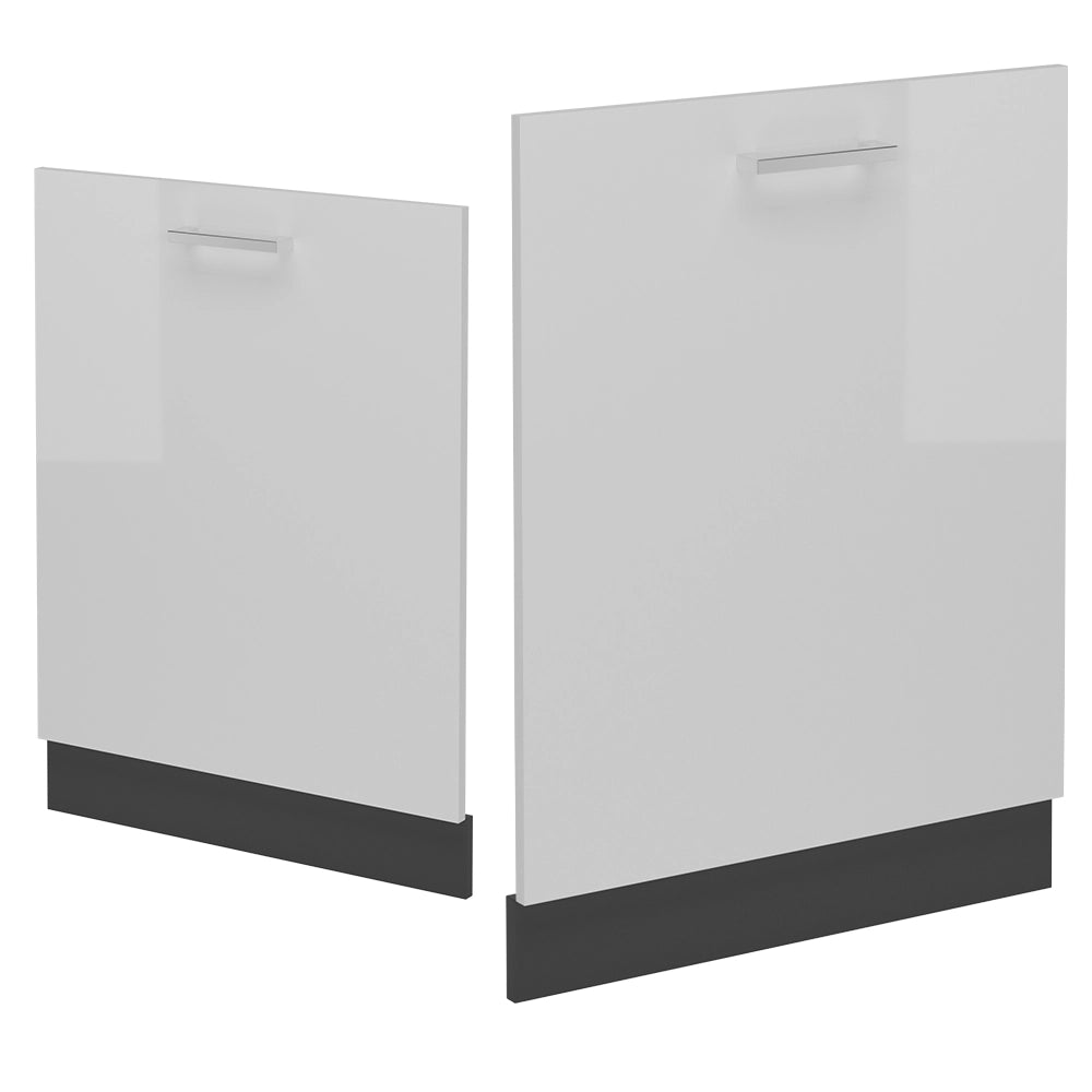 Pannello frontale della lavastoviglie R-Line Bianco lucido/Antracite 60 cm senza piano di lavoro Vicco