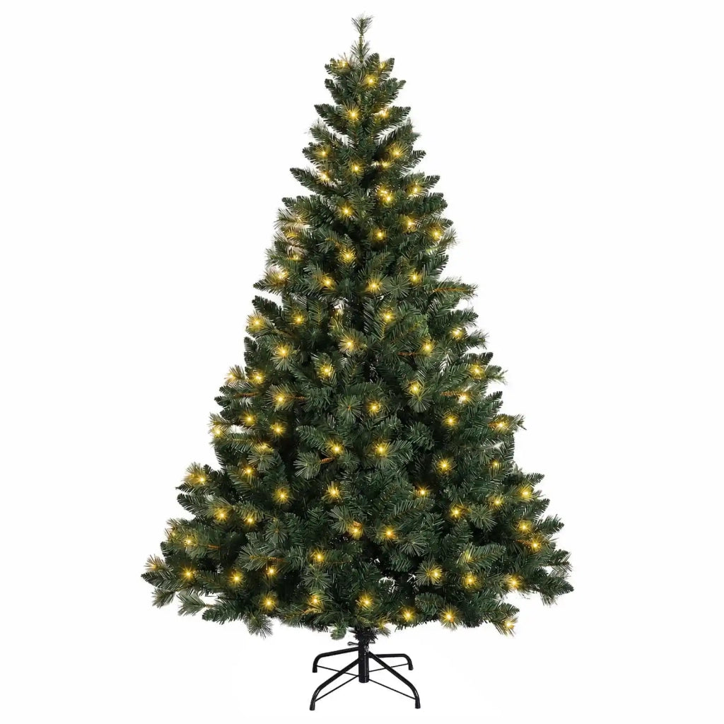 Albero di Natale Artificiale con Rami Pieghevoli 210 cm 300 LED 3466262