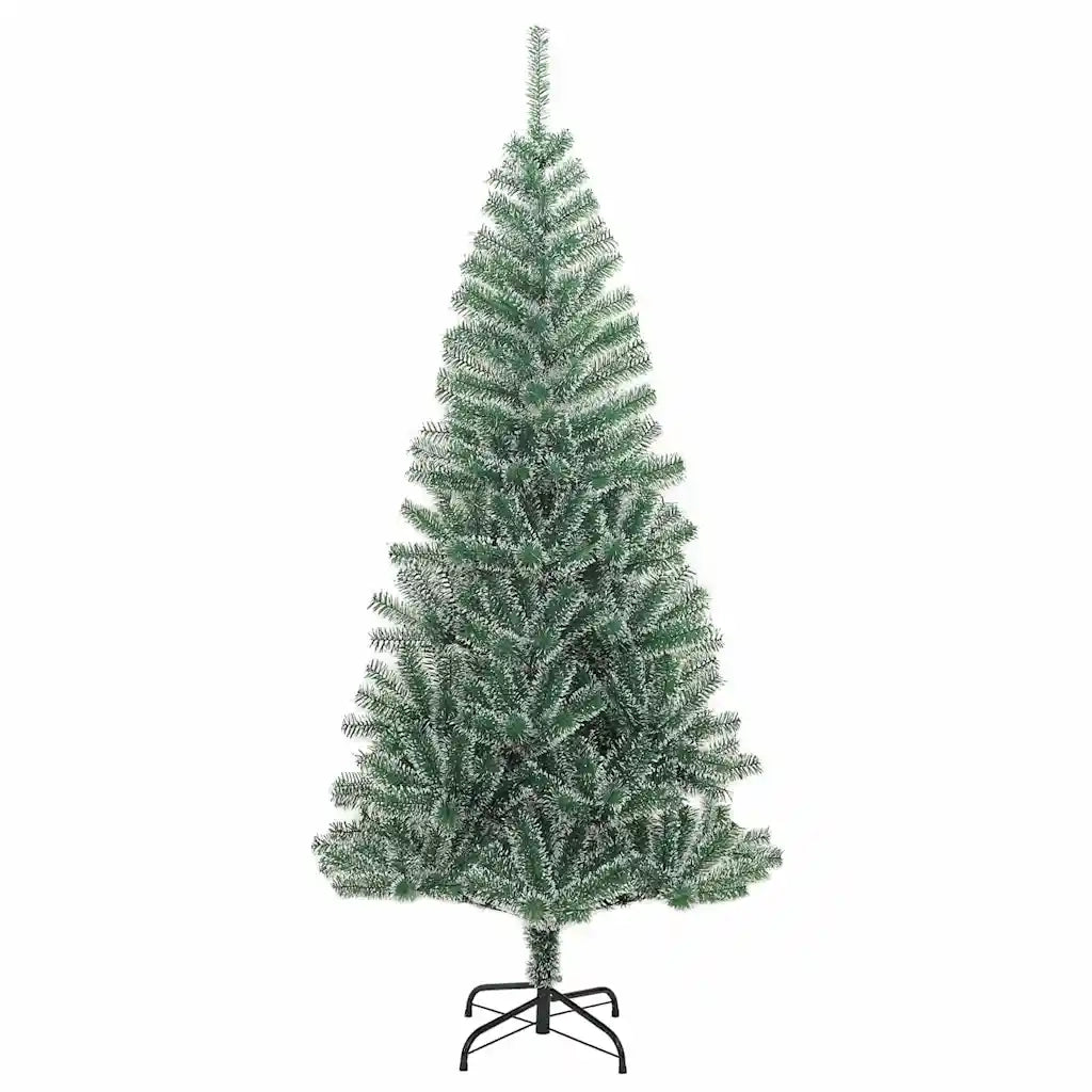 Albero di Natale Artificiale Imbiancato con Luci LED 210 cm 3396824