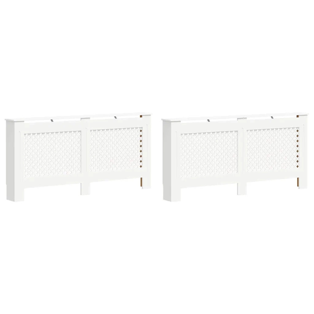 Coperture per Radiatori 2 pz Bianche 172x19x81,5 cm in MDF