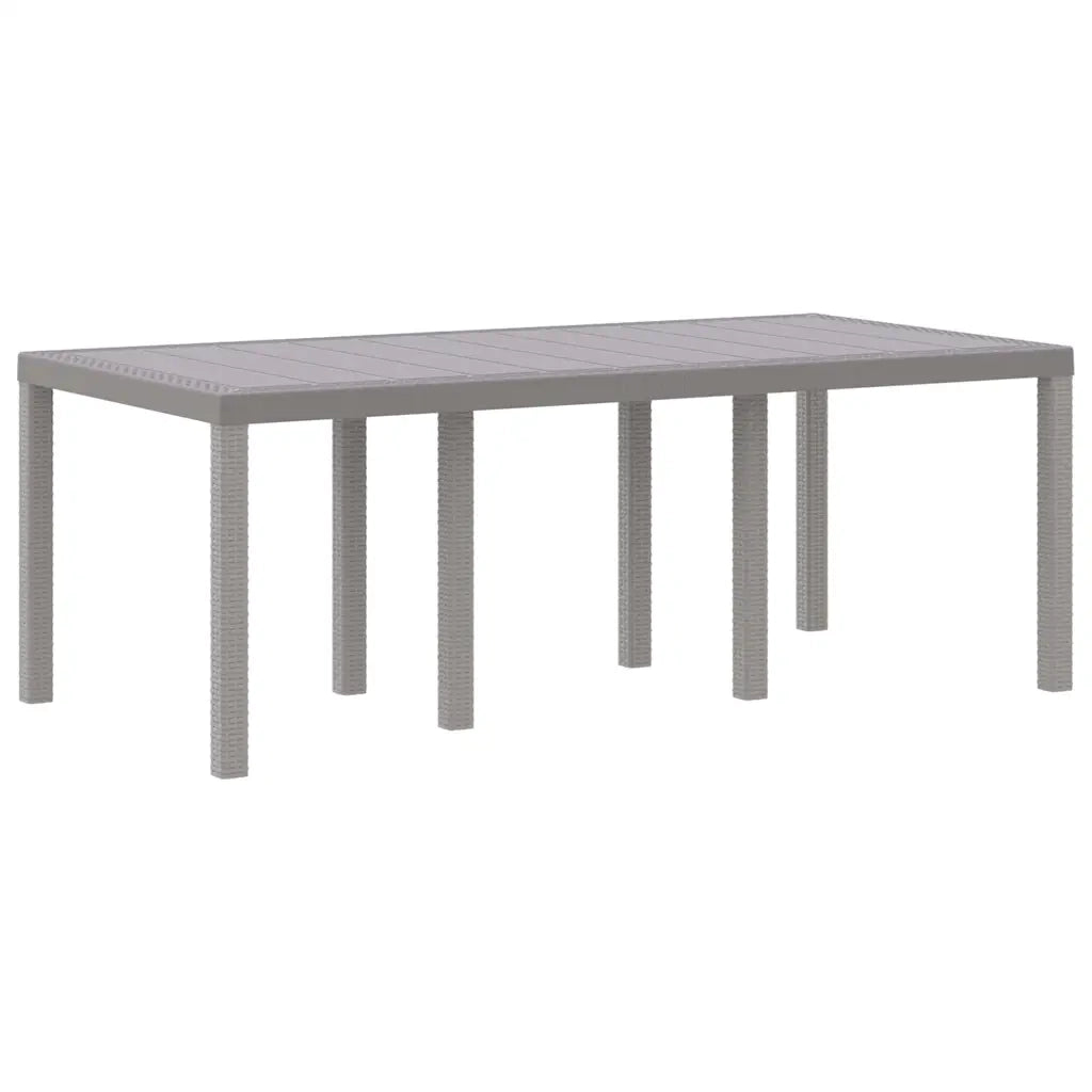 Set da Pranzo per Giardino 9 pcs Grigio Chiaro Polipropilene 3378587
