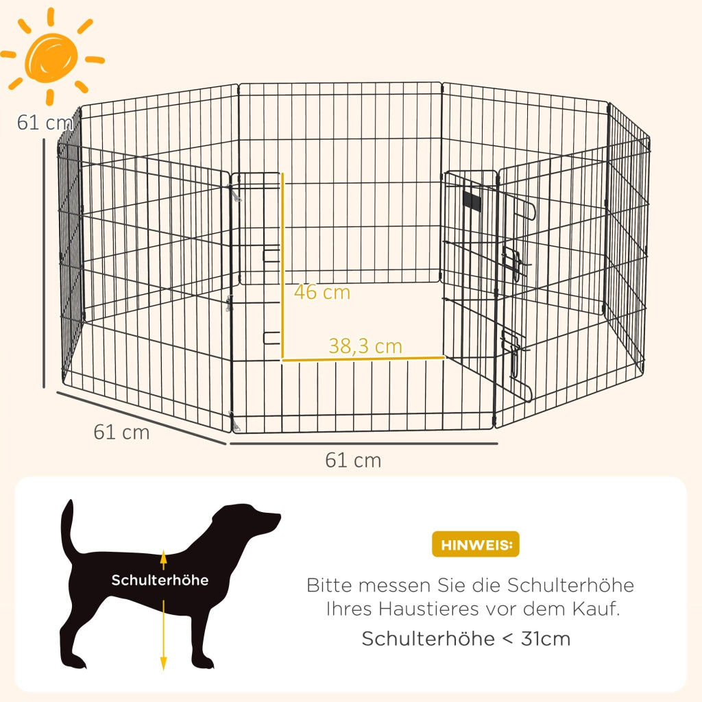 Recinto per cani ¨C Minimal ¨C 61 cm, Nero