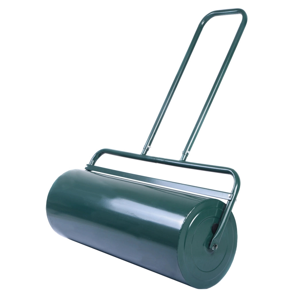 Rullo per prato in acciaio riempibile con acqua e sabbia, Rullo per zolle con cilindro resistente Verde-Attrezzi da giardino