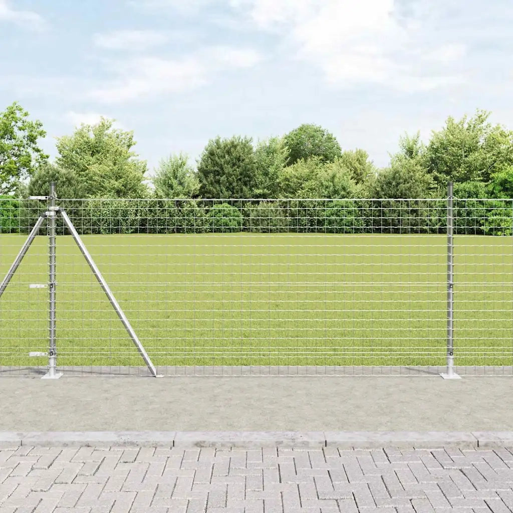 Palo della recinzione 26 pcs Grigio 3,2 x 3,2 x 110 cm