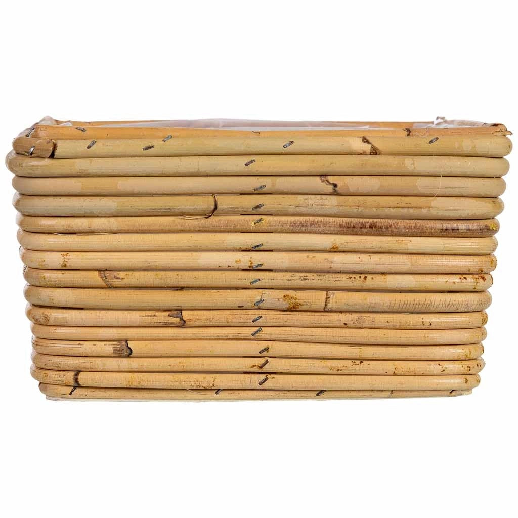 Cesto rettangolare in bambù 22x16x12h cm