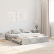Struttura letto con contenitore Grigio cemento 135 x 190 cm 3335320