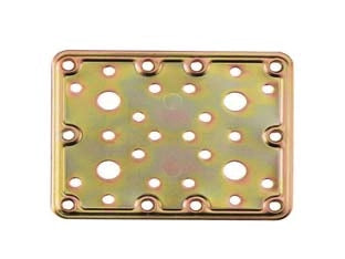 PIASTRA DI GIUNZIONE PESANTE DRITTA LARGHEZZA MM.100 ART.776- - mm. 80x100 - spessore mm.2,2 - 25 pezzi ALDEGHI