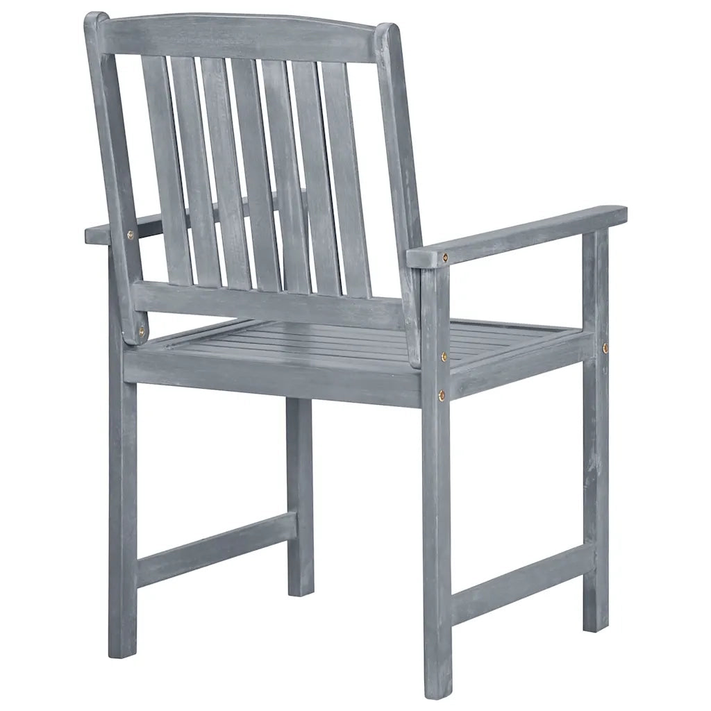 Sedie da Giardino con Cuscini 6 pz in Massello di Acacia Grigie 3078210