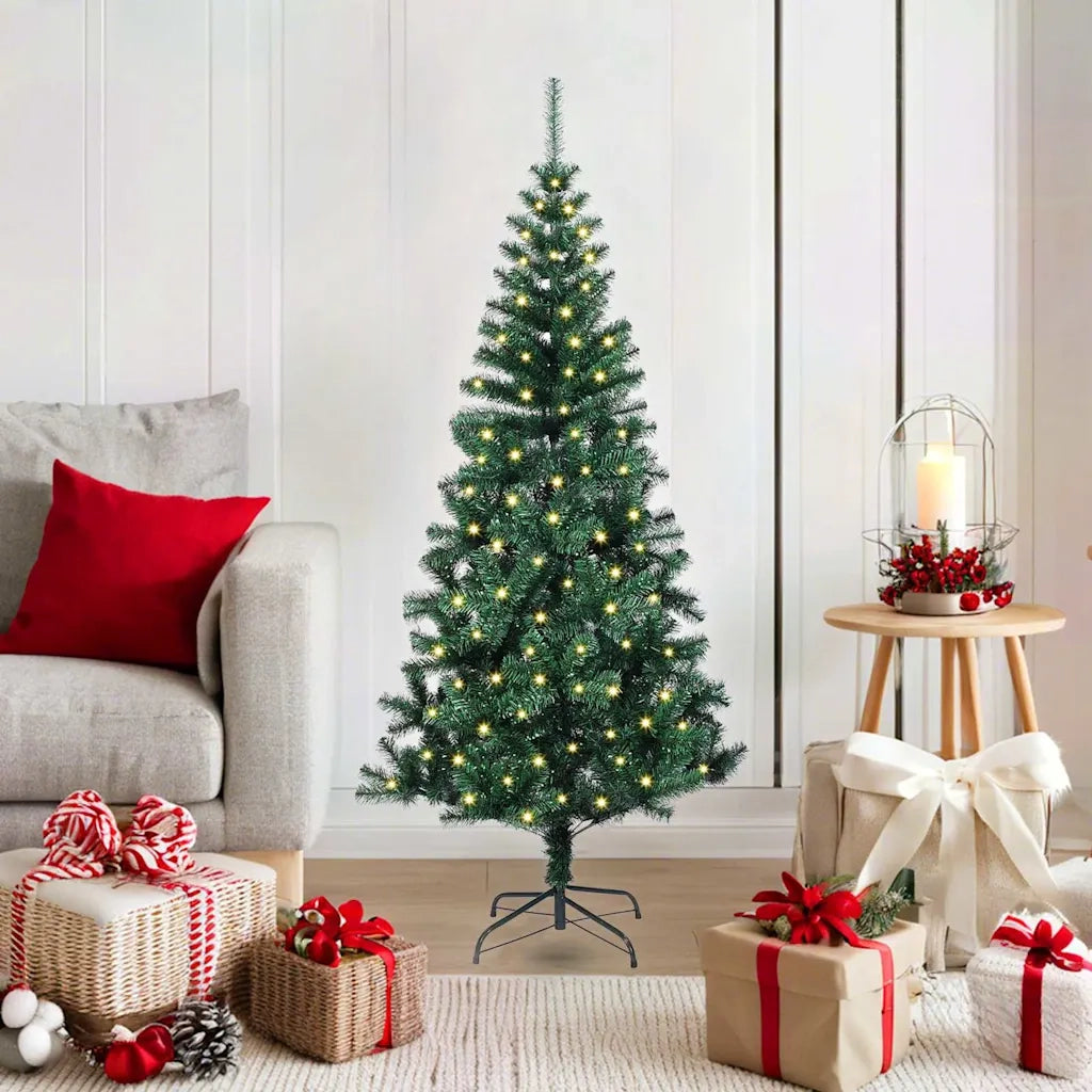 Albero di Natale artificiale con luci integrate Verde 120 cm 3396732