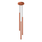 Lampada a sospensione PASTELO 3P rosso ocra