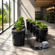 DWC Hydroponics Grow System, Hydroponic Growing System, Deep Water Culture 5-Gallon 8 Buckets, DWC System With Air Pump, Air Stones And Water Level Indicator For Leafy Greens