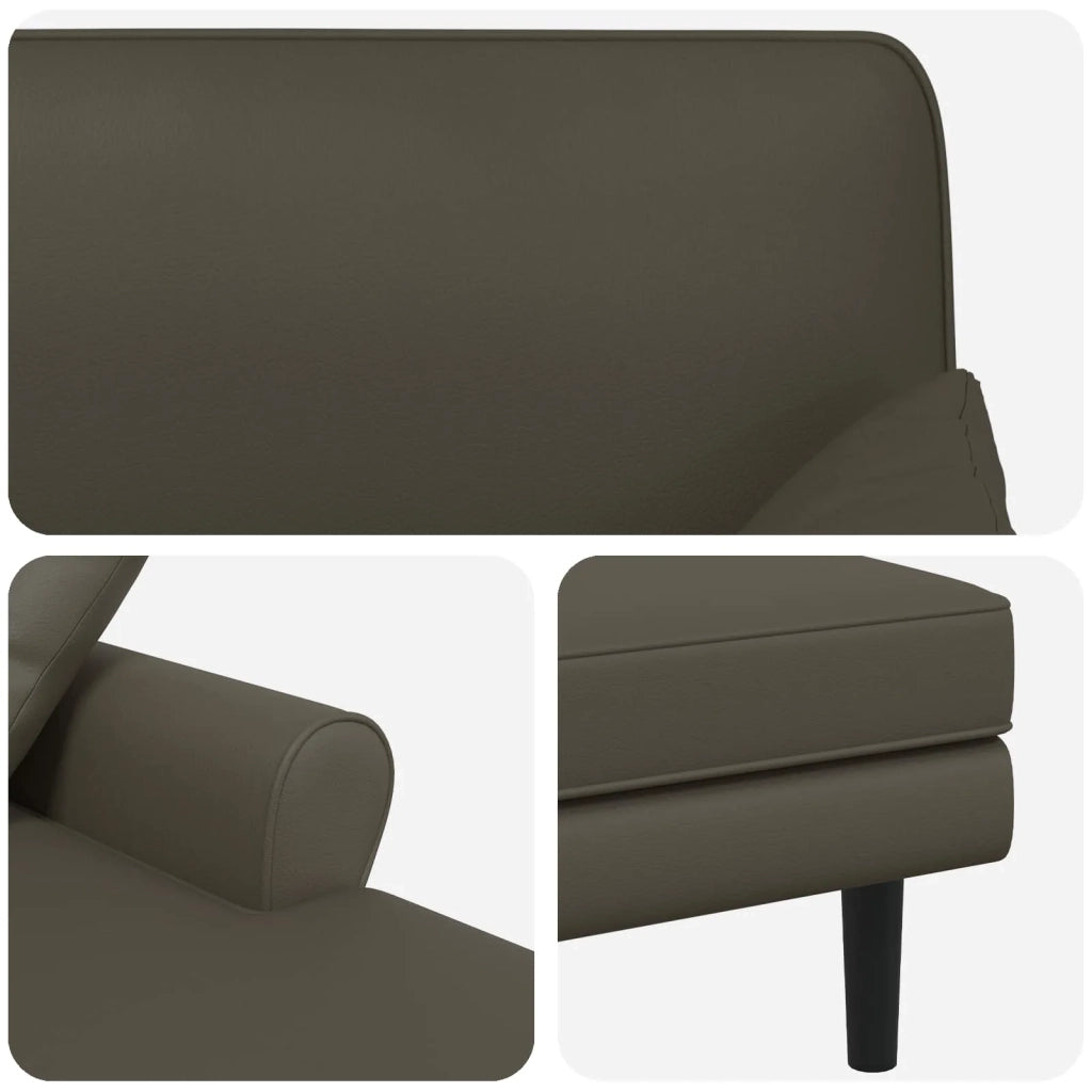 Chaise longue Grigio Similpelle 42048096
