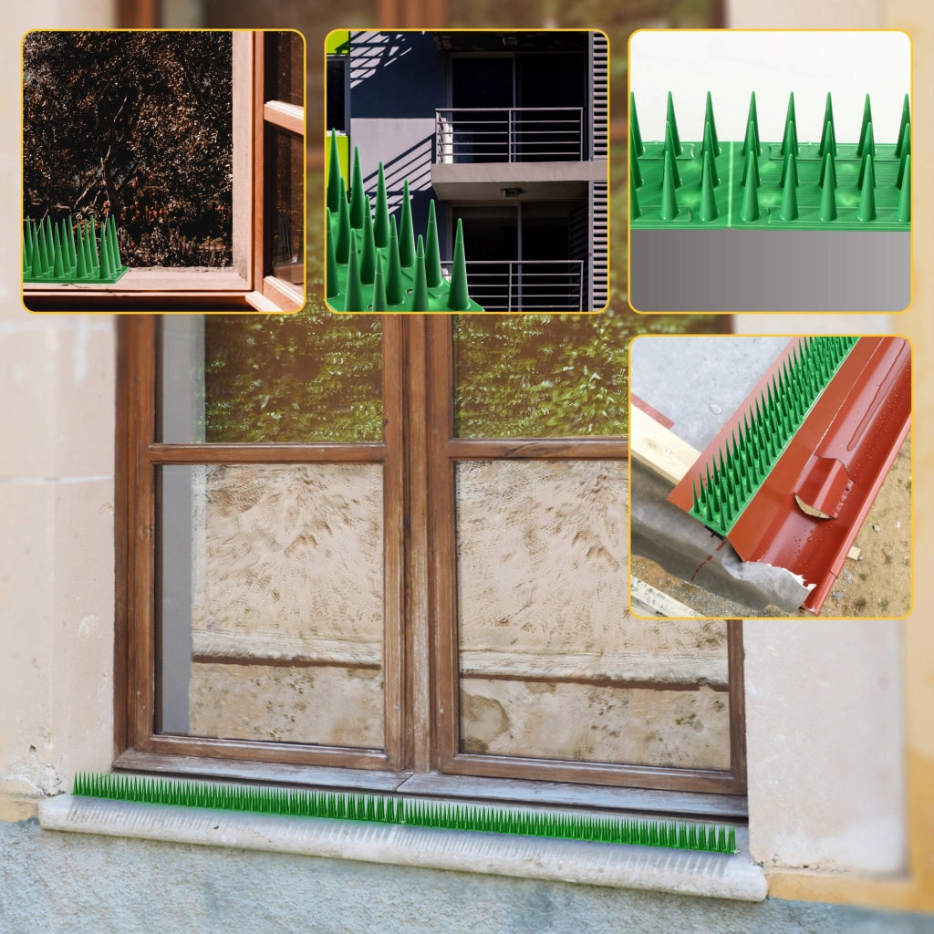 Punte anti-piccioni KADAX, 51 cm, in plastica densa e resistente, 6 pezzi