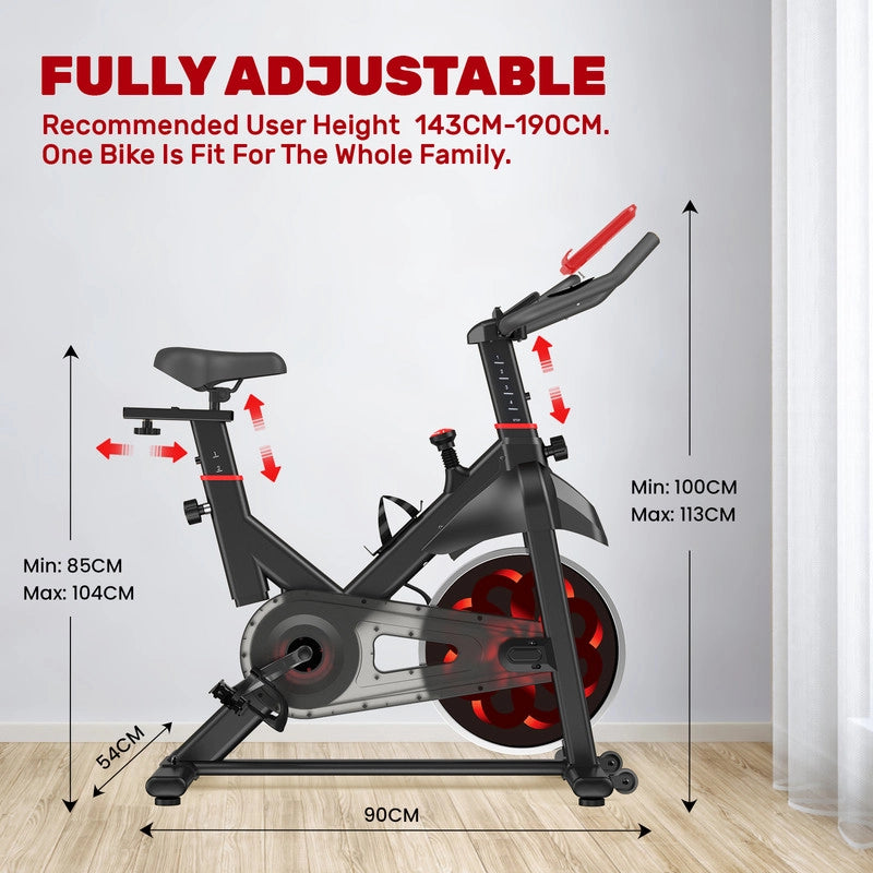 Cyclette , Resistenza Magnetica Regolabile, Cyclette con Sedile Comodo e Display, Allenamento Cardio Home Trainer