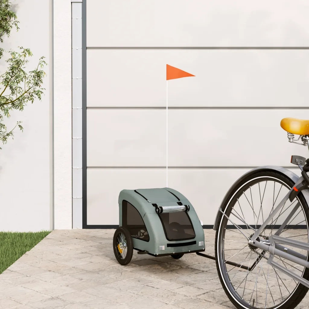 Rimorchio da Bici per Animali Grigio Oxford e Ferro 93951