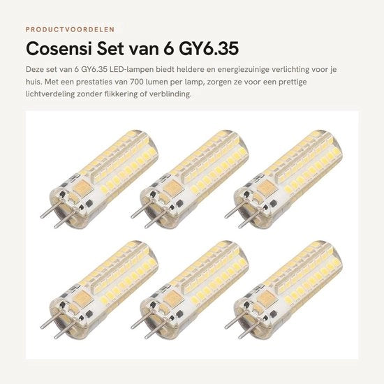 Lampada LED 7W 700lm - GY6.35 - Risparmio energetico - Illuminazione a 360 gradi - Protezione per gli occhi - Facile da installare - Lampada a miele