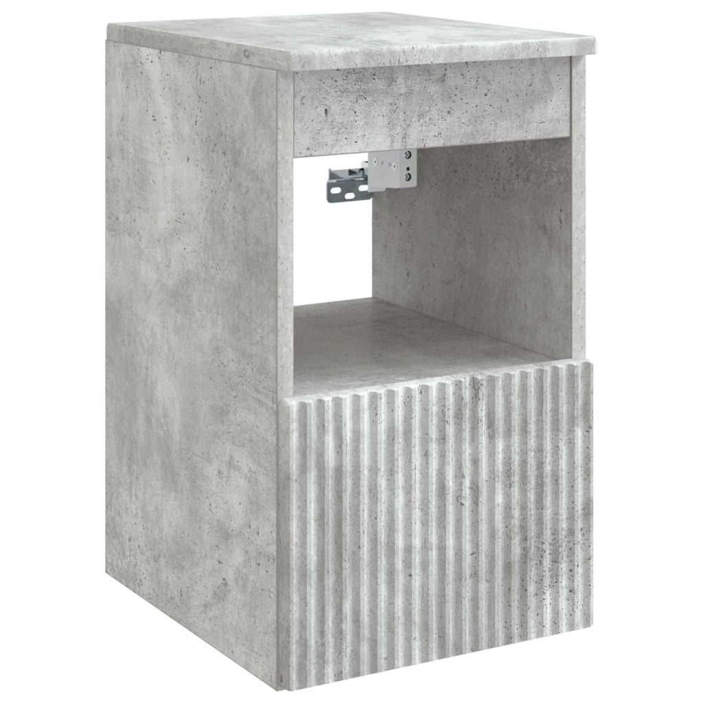 Set di Armadi da Bagno 4 pz Grigio Cemento Legno ingegnerizzato 3406378