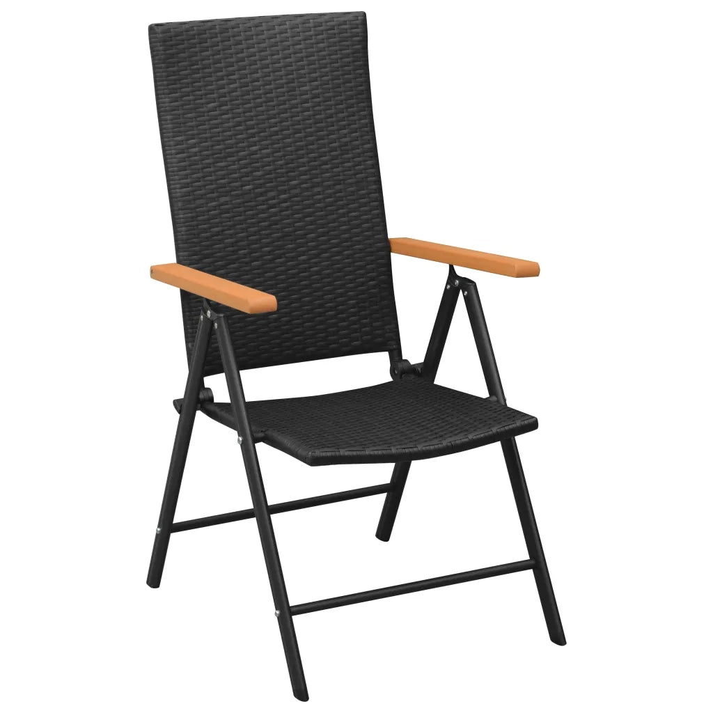 Set da Pranzo da Giardino 5 pz Nero e Marrone 3060089