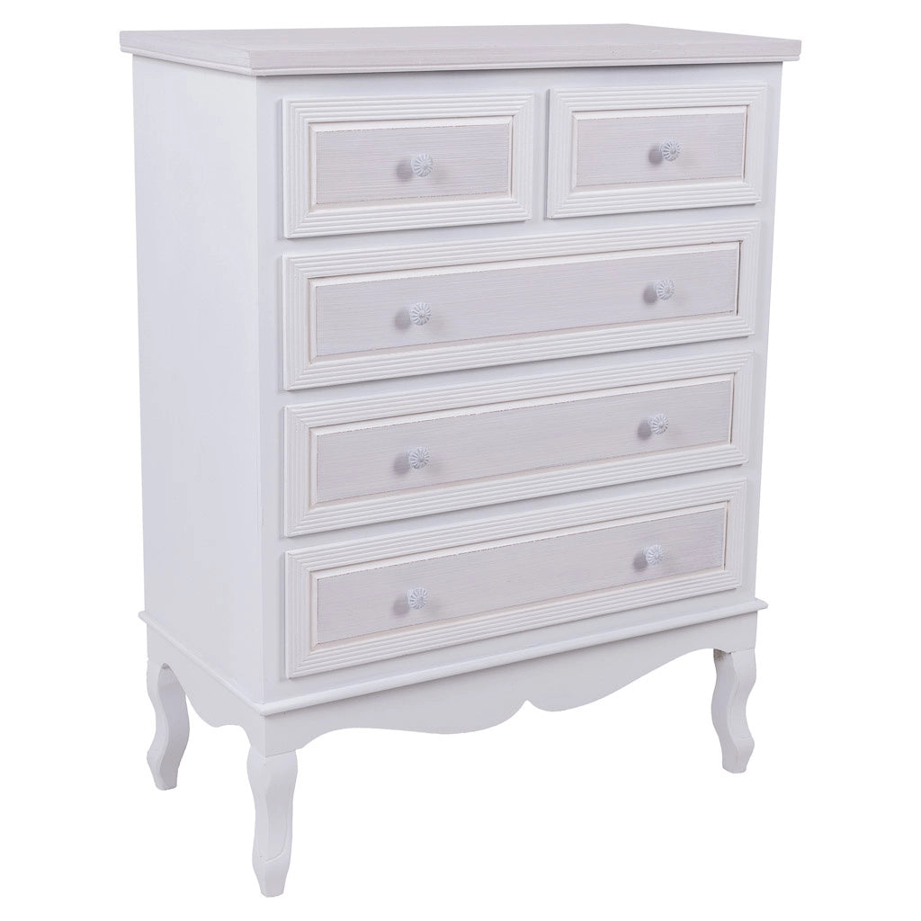 Comò in legno bianco 80x40x105