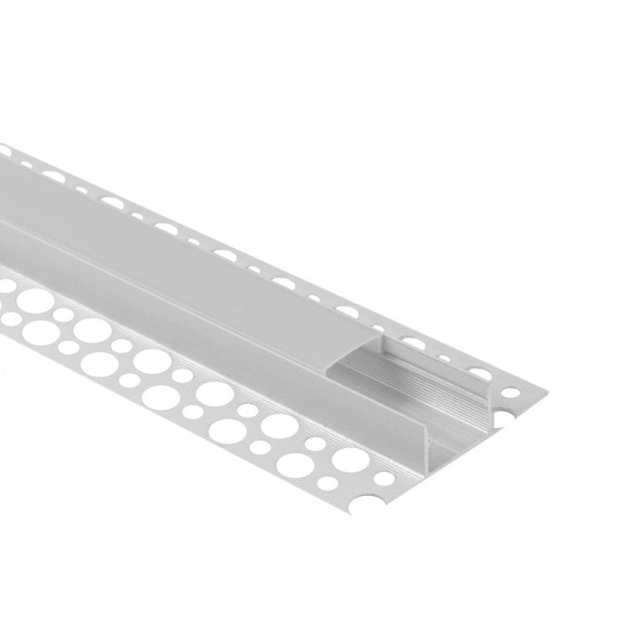 Profilo LED GNS02 da superficie bianco diffusore 2m Ecolight