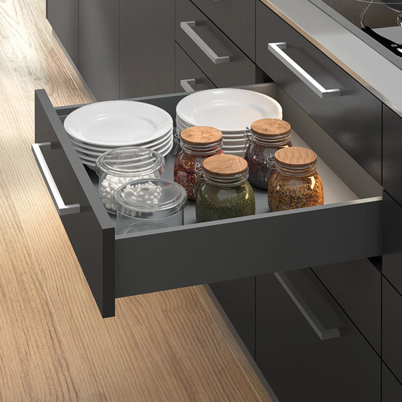 Kit di cassetti per cucina o bagno Vertex con regolazione 3D, altezza 178 mm, con pannelli inclusi, modulo 600 mm, Ver..