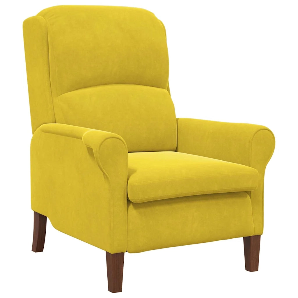 Poltrona-Divano Sedia Giallo Velluto 112079