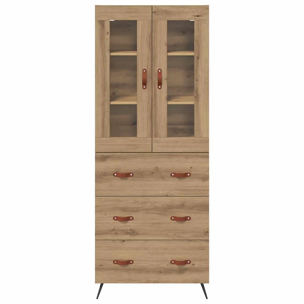 Credenza | Armadietto alto con ripiano 2 pcs Rovere artigianale