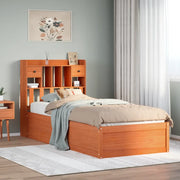 Giroletto senza Materasso Marrone Cera 100x200 cm Legno di Pino 3323502