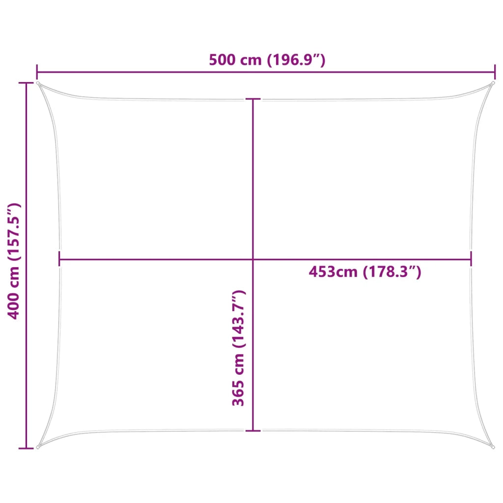 Vela da ombra solare Blu e Bianco 5 x 4 m 42031103