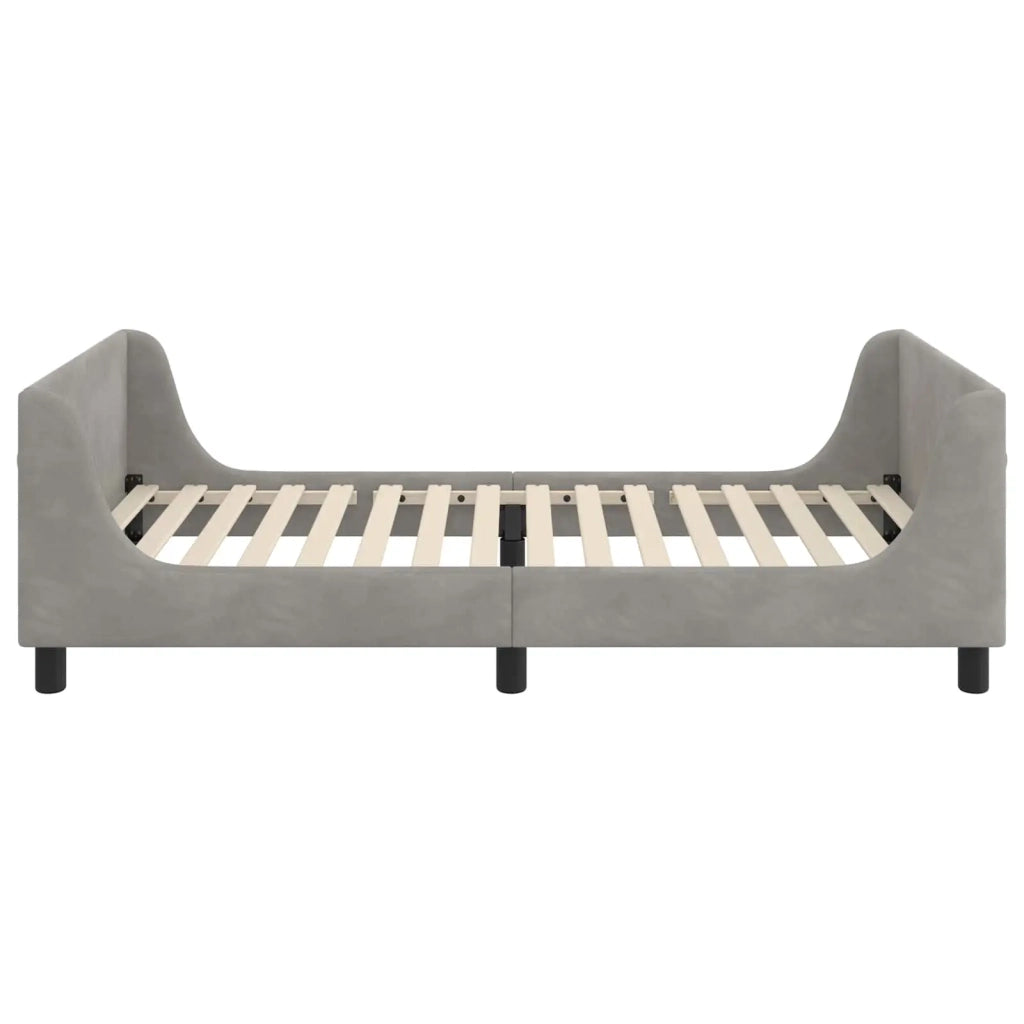 Struttura letto Bambini | Letto Infantile | Lettino con testata Grigio Chiaro 80 x 200 cm
