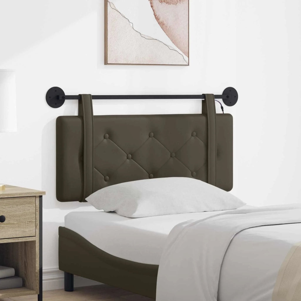 Testiera | Testata sospesa Con luce LED Grigio Similpelle