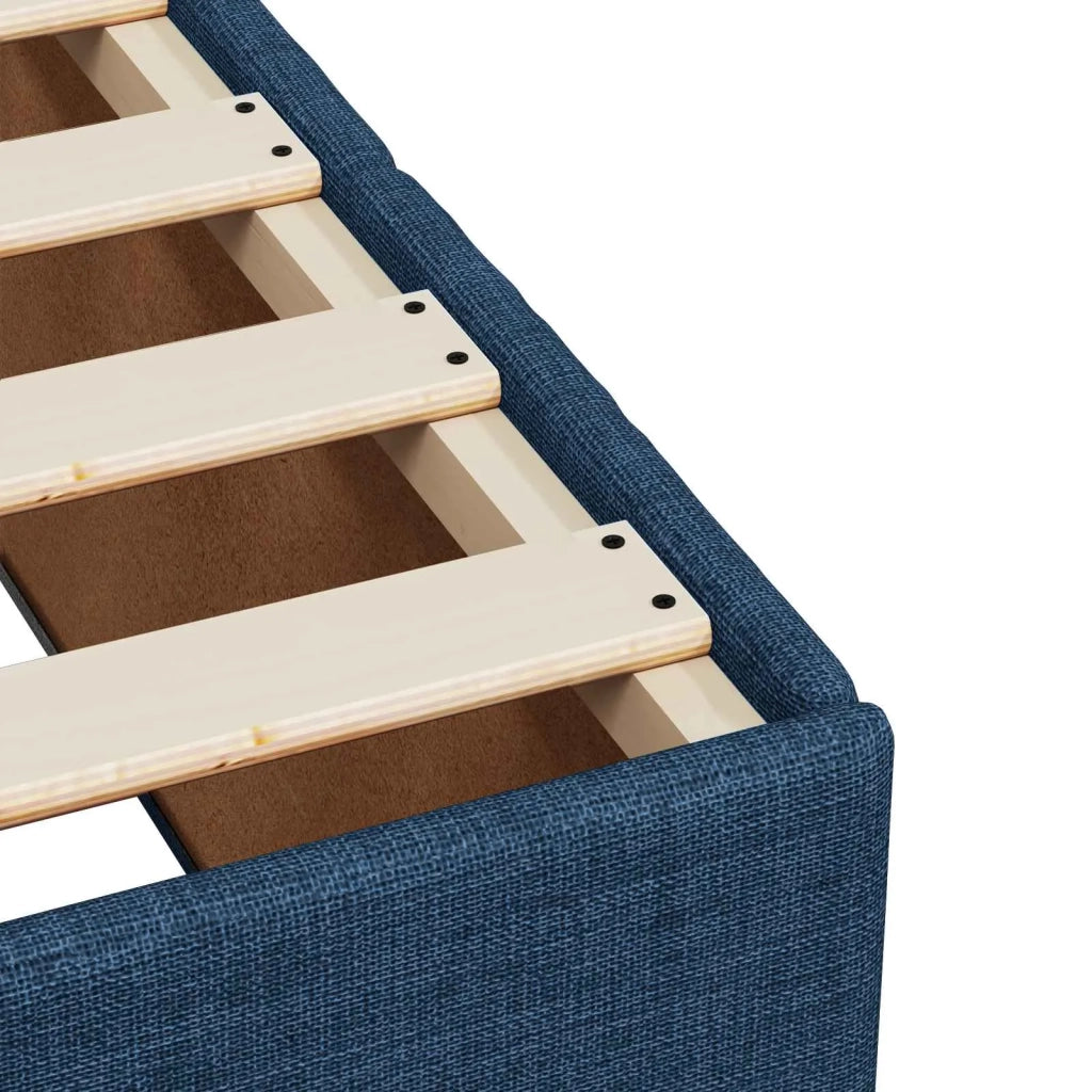 Letto box spring con materasso Blu 140 x 200 cm Tessuto 3451226