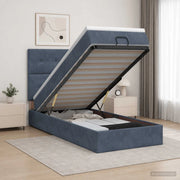 Letto ottomano con materasso Grigio Scuro 80 x 200 cm Velluto 3457684