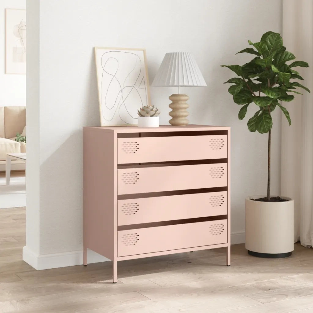 Credenza-Buffet-Armadio da cucina Rosa 68x39x73,5 cm in Acciaio Laminato a Freddo 456854