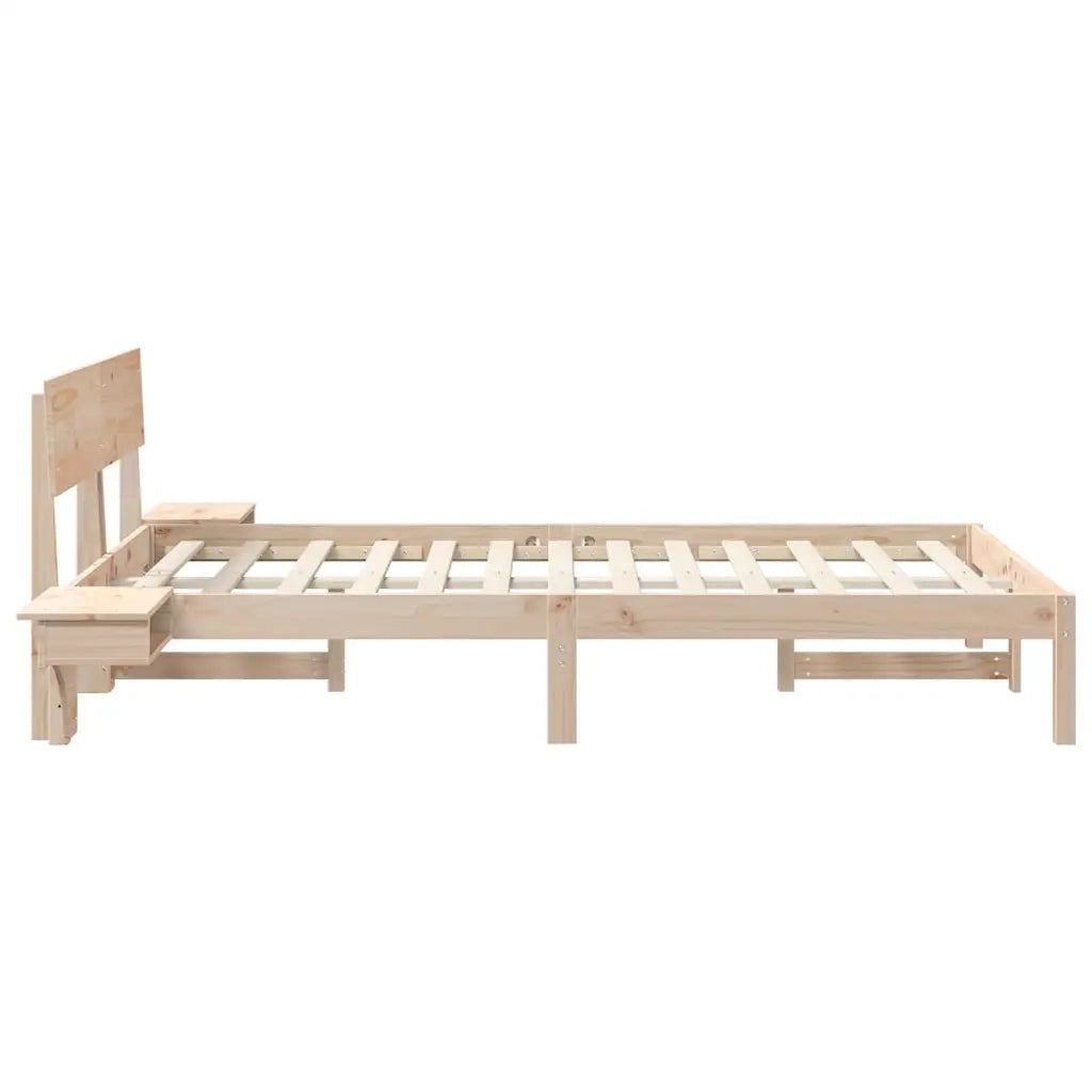 Struttura del letto Marrone 140 x 190 cm Pino massello