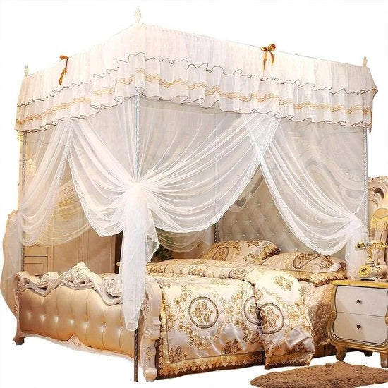 Klamboe per Letto a Due Piazze - Facile da Installare - Senza Cerniera - 180x200 cm