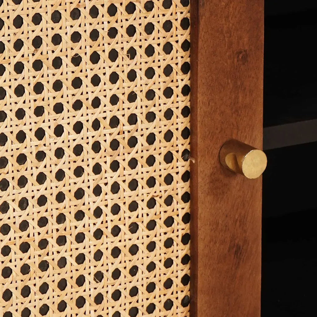 Mobile TV Marrone 105 x 33,5 x 46 cm Legno di mango massello 4018880