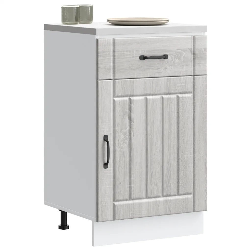Pensile da cucina | Base da Cucina Lucca Grigio Sonoma in Legno Multistrato