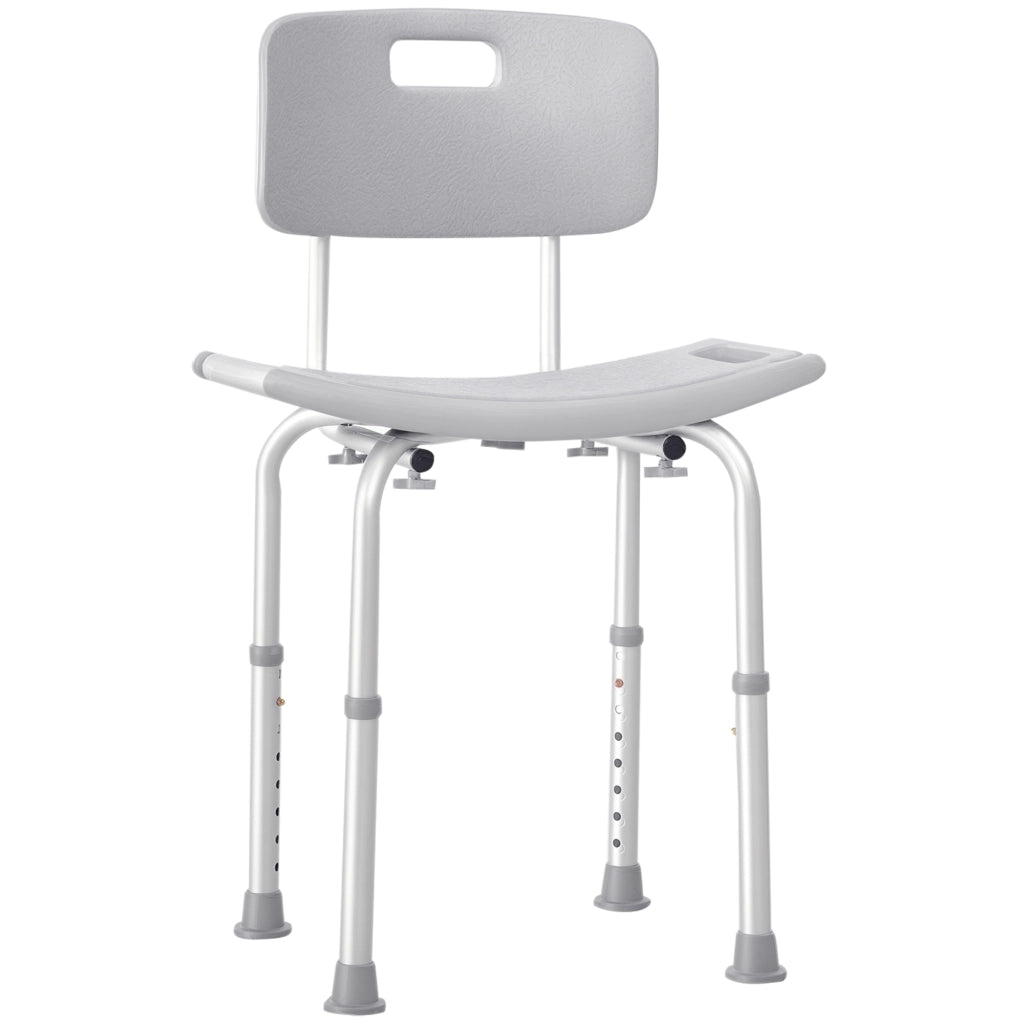 Sgabello da Doccia ¨C zephmum ¨C Alluminio e Plastica, Altezza Regolabile 71-88cm