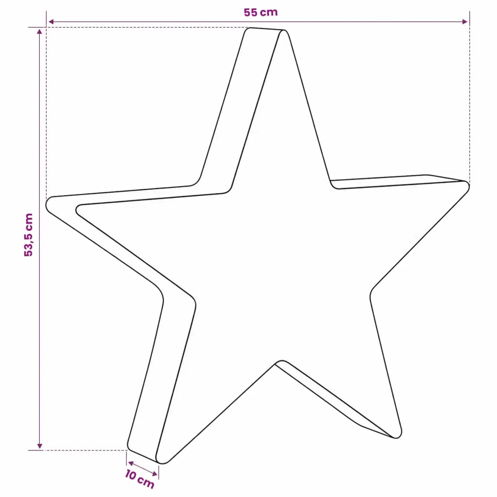 Stella di Natale 3D 50 LED Bianco freddo 55 x 53,5 x 10 cm 42049708