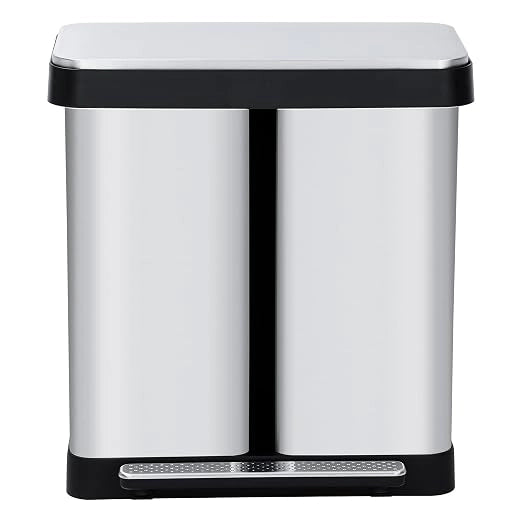 Doppio contenitore in acciaio inox da 72 litri con pedale