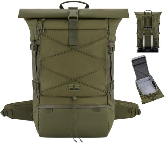 Zak da Travel XL 48L Rolltop Grosso - Impermeabile - Ideale per Viaggi Escursioni e Viaggi - Grande Capacità