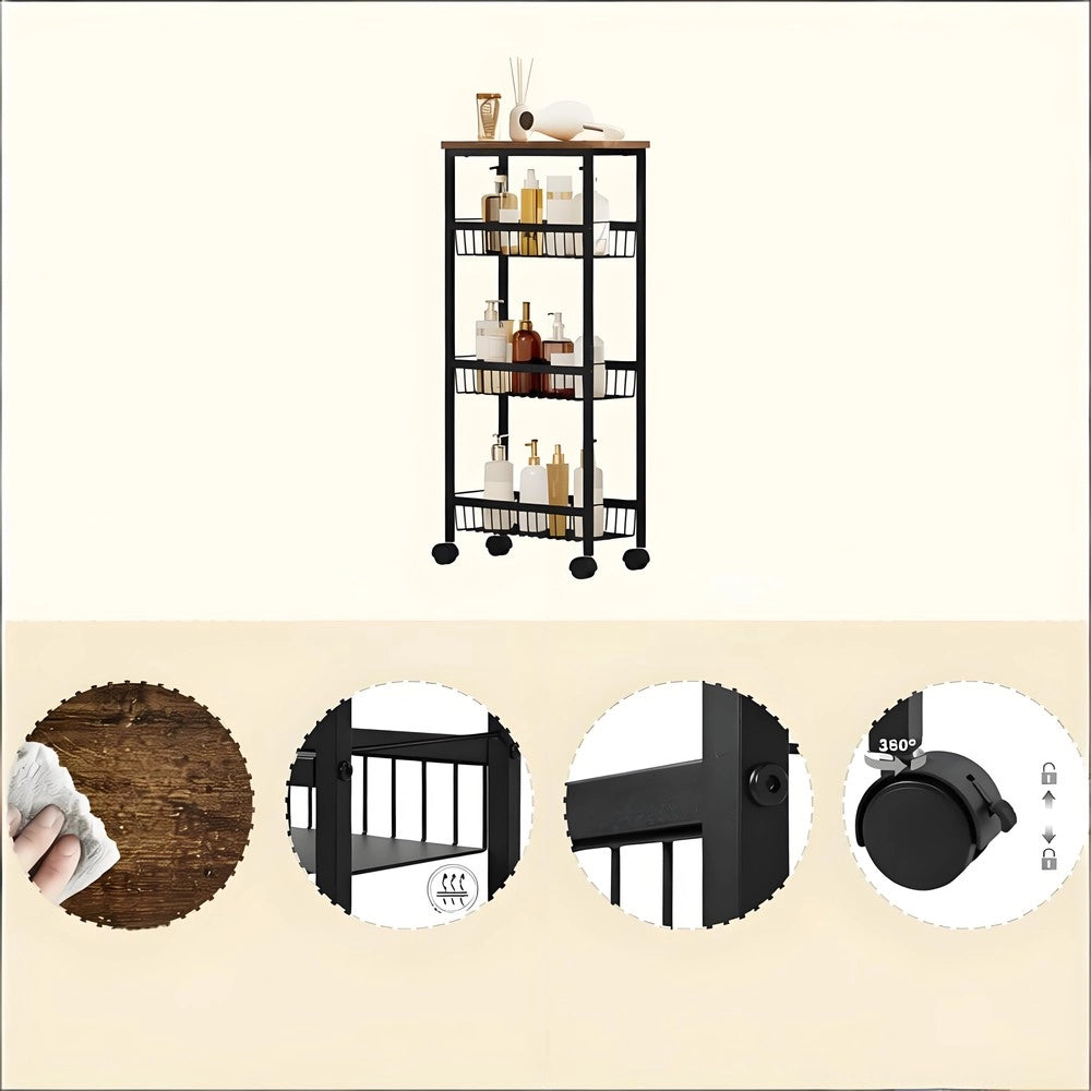 Carrello da cucina con ruote ¨C Minimal ¨C Portatile