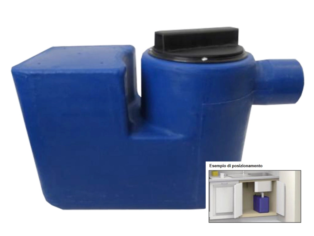 Rototec Degrassatore SOTTOLAVELLO con SETTI TRAPPOLA 12lt Rimozione Schiuma Oli e Grassi Pulizia Acqua NDD25SL