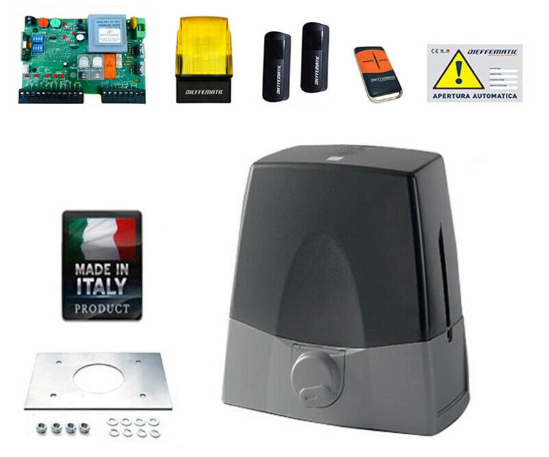 KIT AUTOMAZIONE CANCELLO SCORREVOLE ELETTRICO AUTOMATICO CONDOMINIALE INTENSIVO
