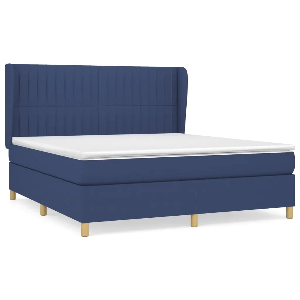 Giroletto a Molle con Materasso Blu 180x200 cm in Tessuto 3128707