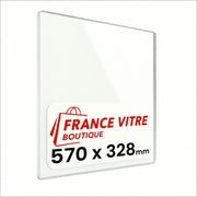570 x 328 x 4 mm - Vetro per stufa a legna - vetro camino di ricambio - vetro per caminetto resistente al fuoco - France Vitre