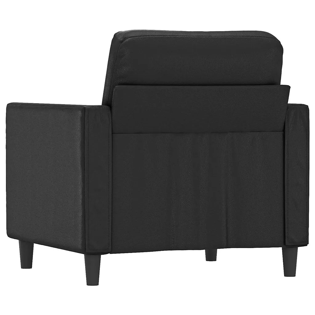 Poltrona | Sedia Relax Nera 60 cm in Similpelle